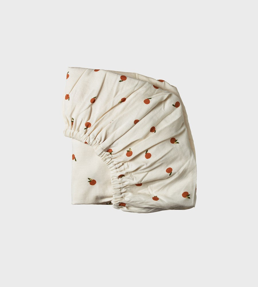 Nature Baby | Fitted Sheet Jersey | Tiny Orange Blossom Print