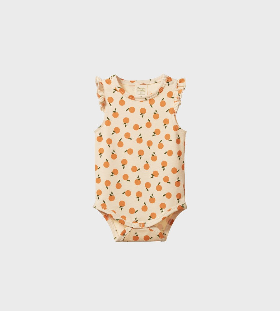 Nature Baby | Fleur Bodysuit | Orange Blossom Print