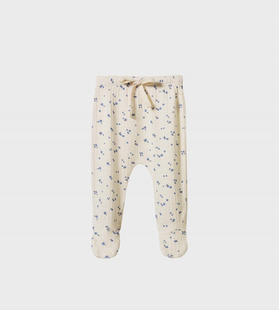 Nature Baby | Footed Rompers Pointelle | Daisy Print