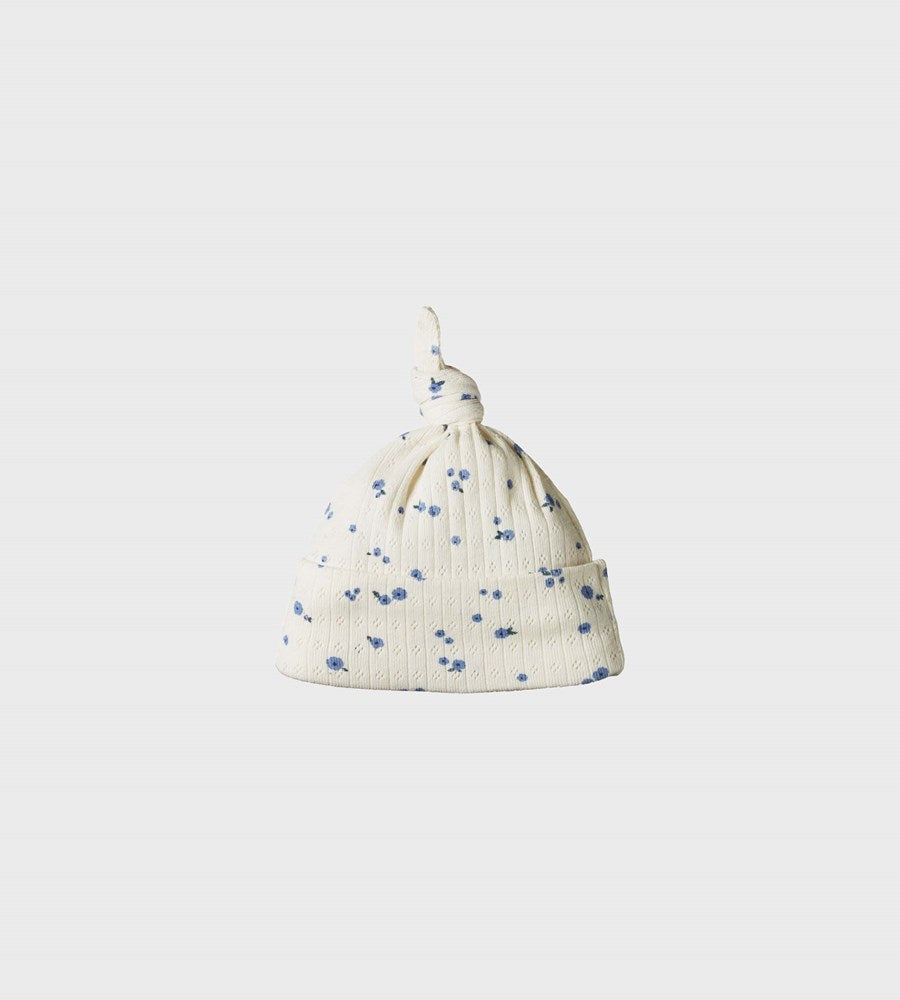 Nature Baby | Knotted Beanie Pointelle | Daisy Print