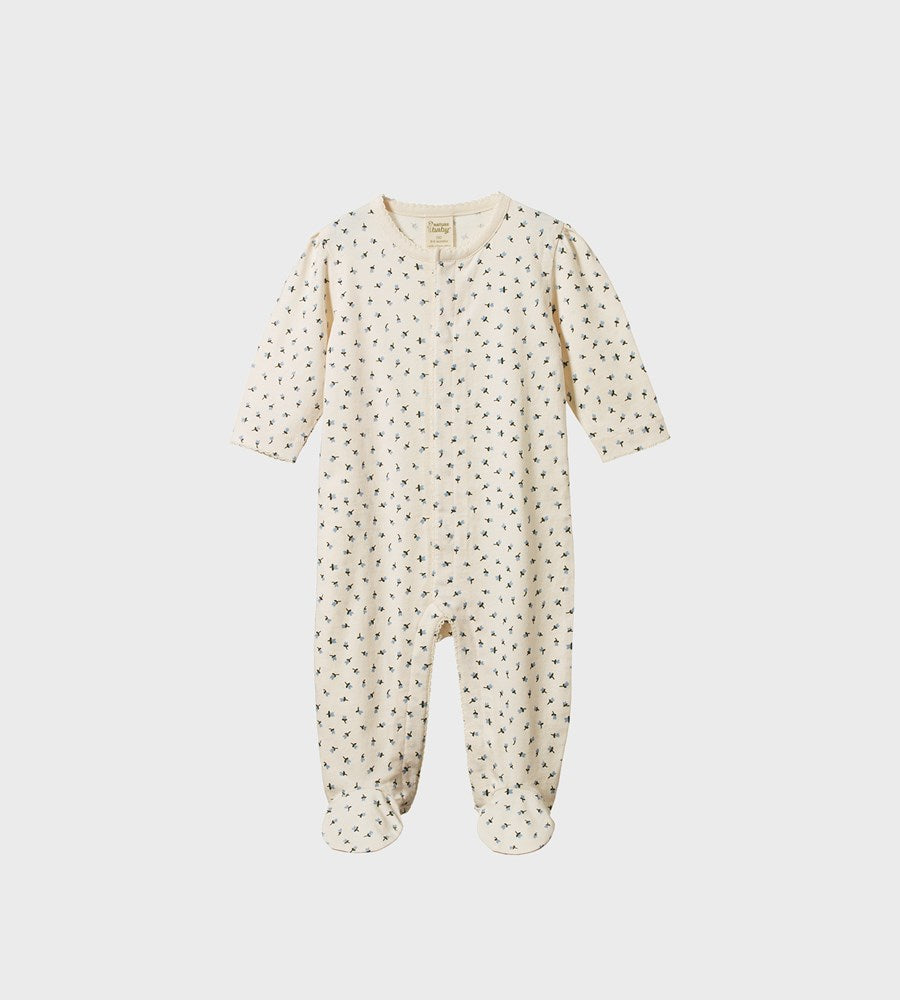Nature Baby Lucy Suit Blue Tulip Print