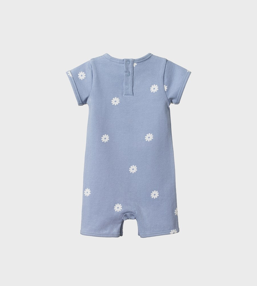 Nature Baby Short Sleeve Quincy Romper | Chamomile Dusky Print