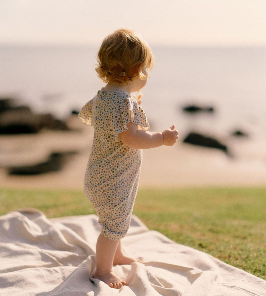 Nature Baby | Tilly Suit | Chamomile Blooms Print