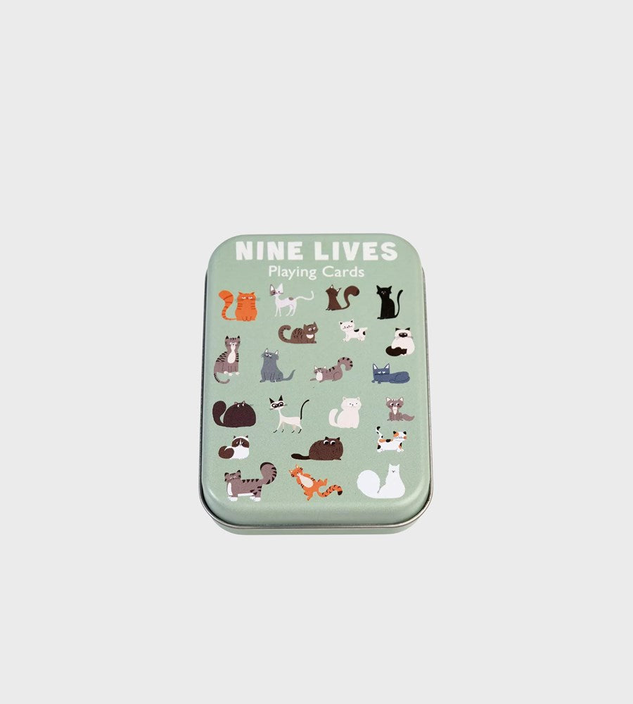 Nine Lives Playing Cards In A Tin
