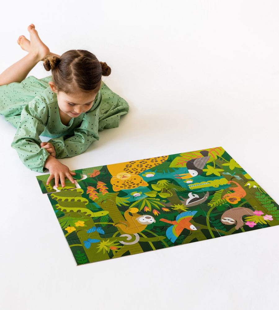 Petit Collage | Wild Rainforest | Floor Puzzle