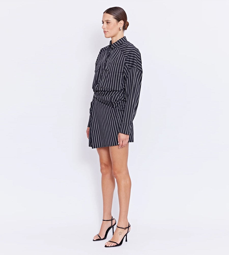Pfeiffer | Fenton Twist Dress | Black Stripe