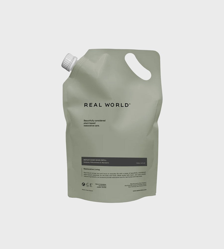 Real World | Repair Hand Wash | Hoheria Leaf, Pohutukawa & Mandarin | Refill