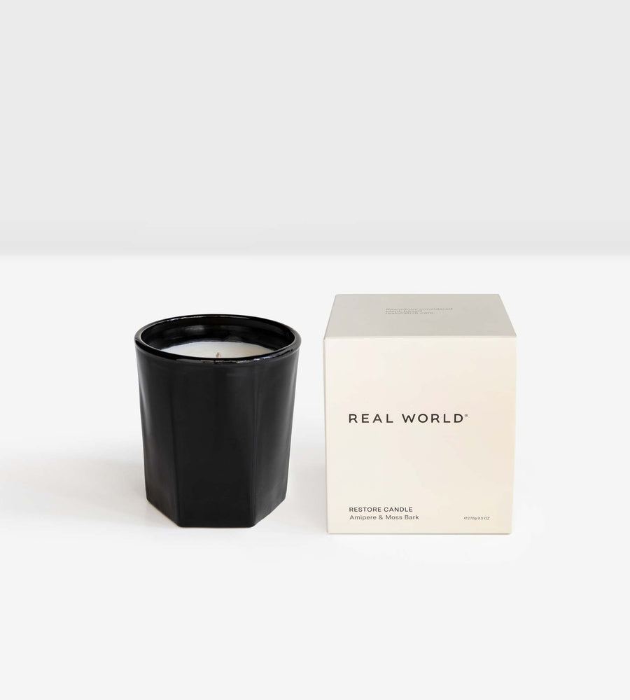 Real World | Restore Candle | Amipere & Moss Bark
