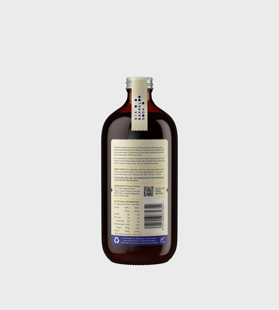 Six Barrel Soda Co. | Soda Syrup | Lemonade