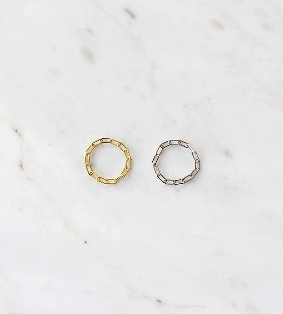 Sophie | Mini Link Ring | Gold