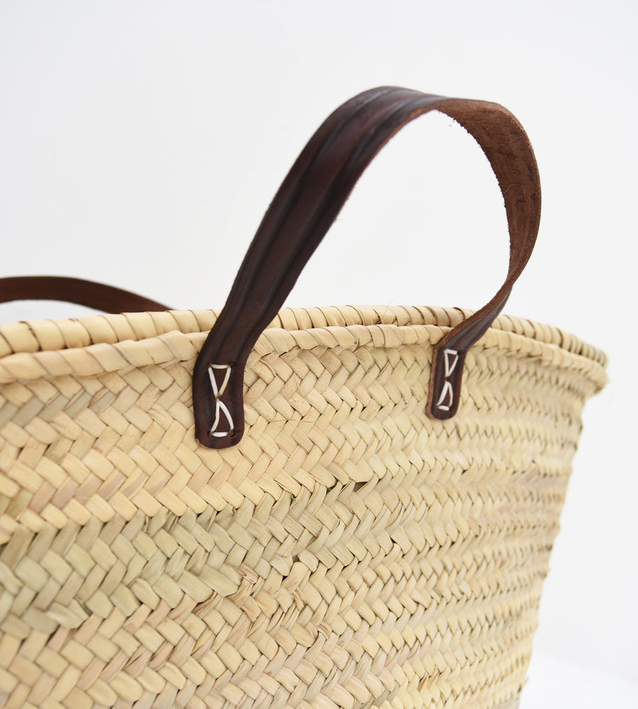 The Parisienne | French Market Basket with Flat Handle | Large