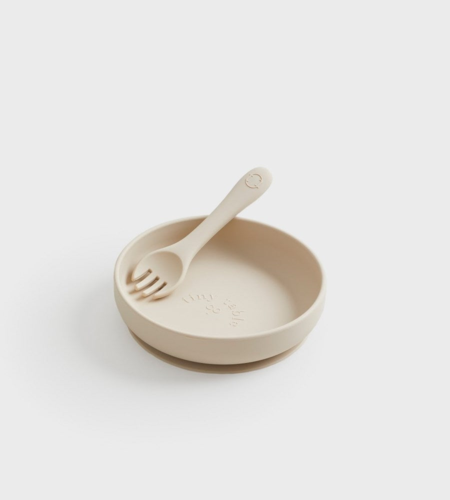 Tiny Table Co. | Plate and Spork Set | Sand