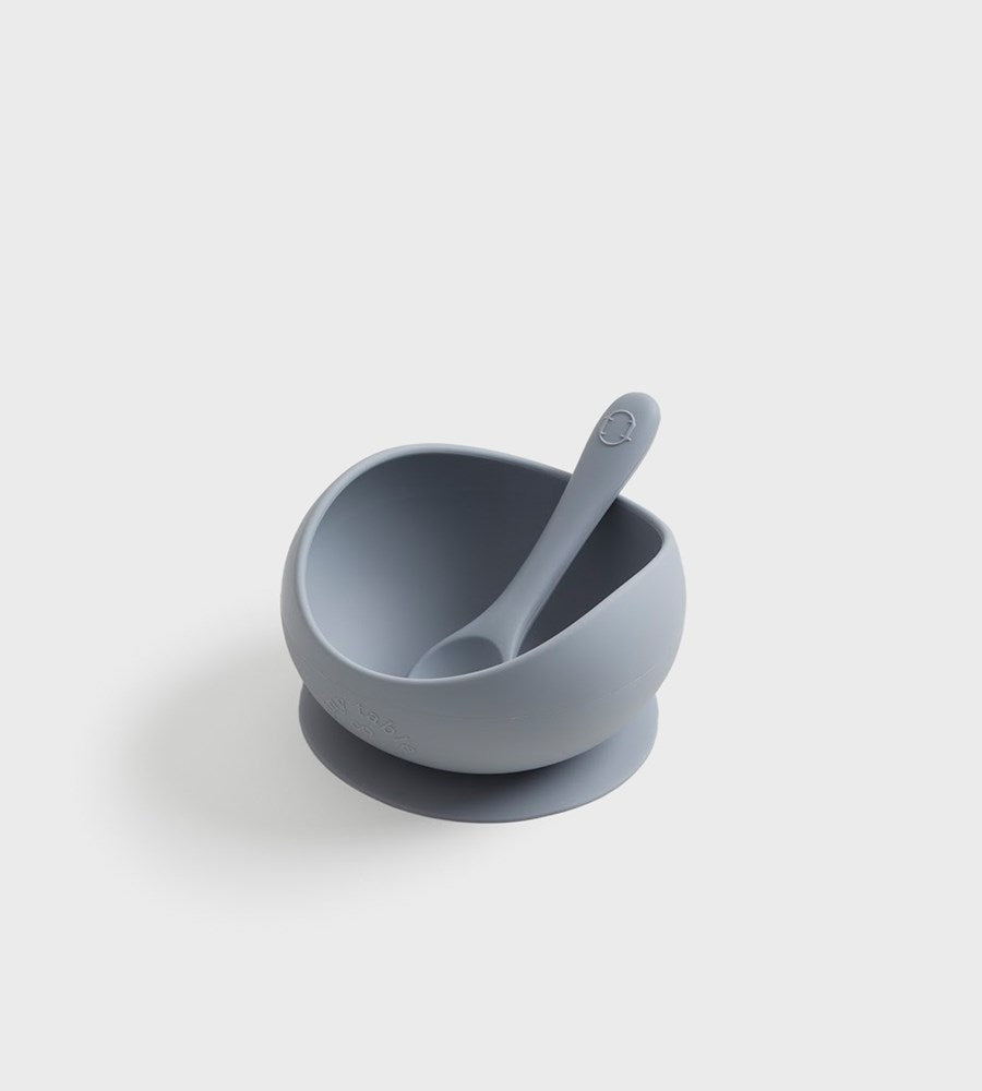 Tiny Table Co. | Suction Bowl and Spoon Set | Pebble