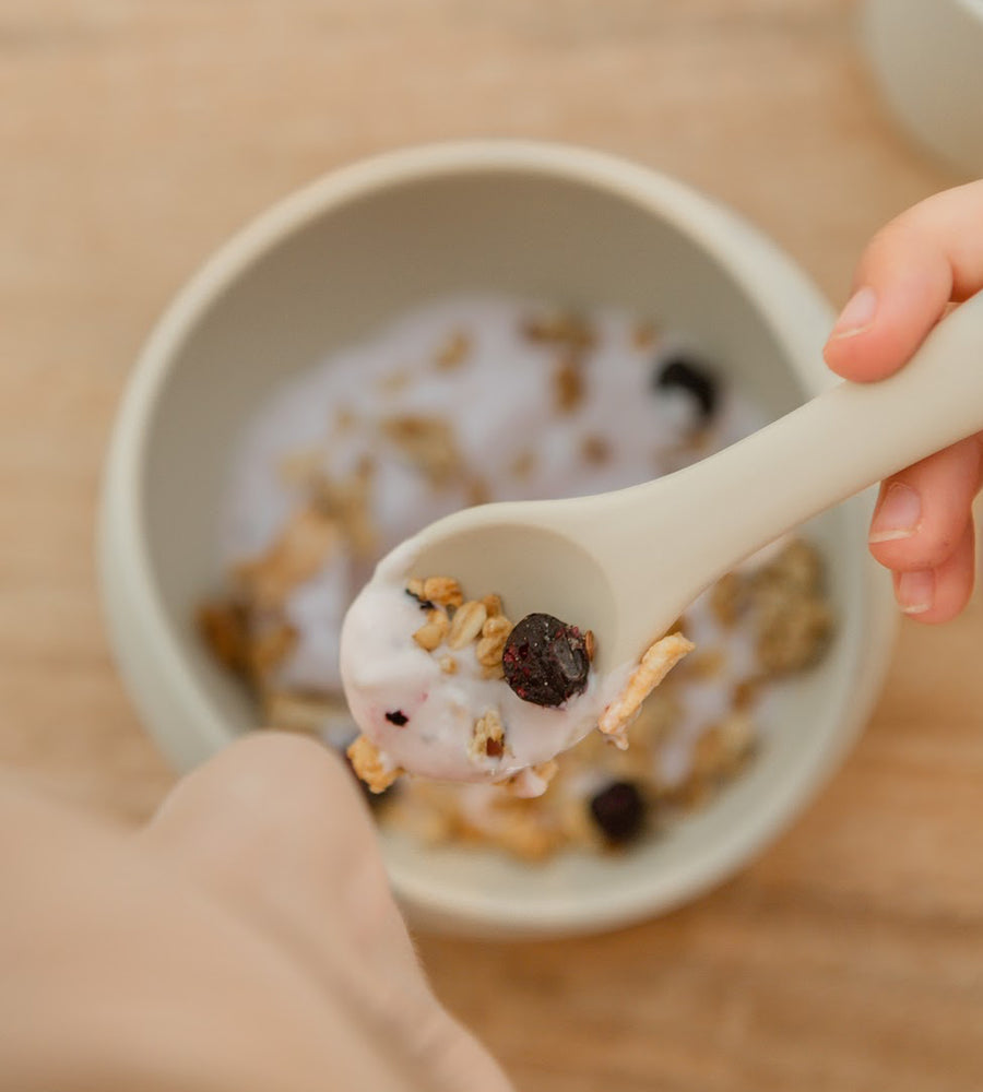 Tiny Table Co. | Suction Bowl and Spoon Set | Sand