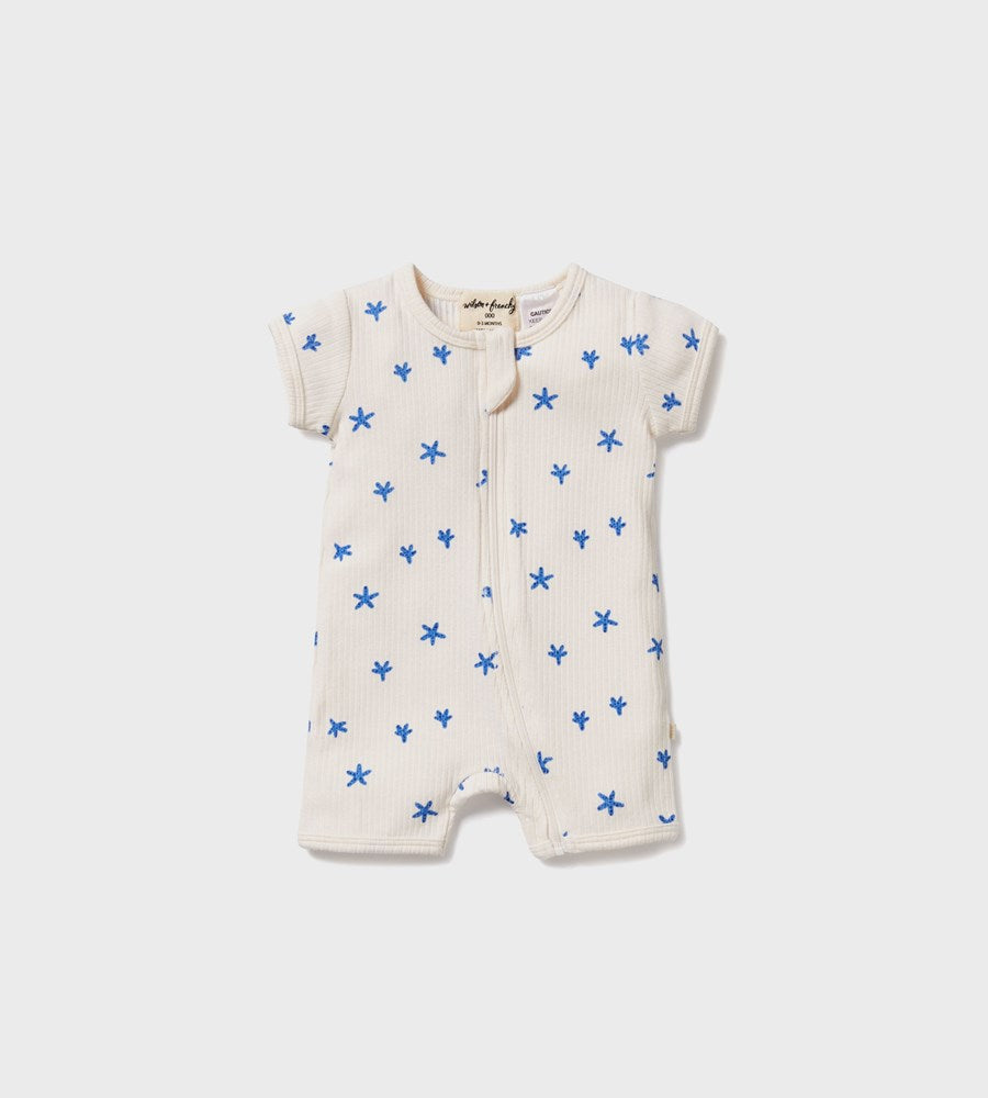 Wilson & Frenchy | Organic Rib Zipsuit | Little Starfish