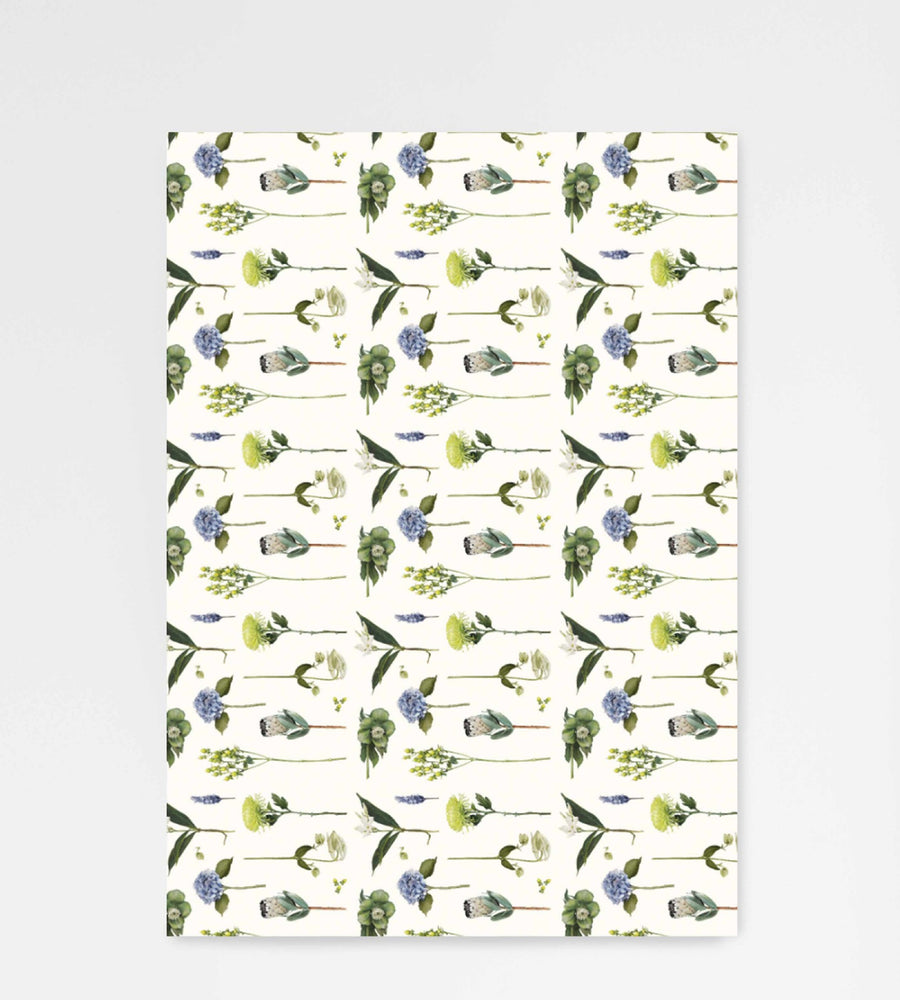 Father Rabbit Stationery Wrapping Sheet Flowers