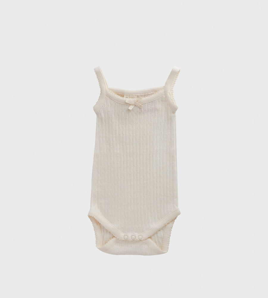 Nature Baby | Pointelle Camisole Bodysuit | Natural