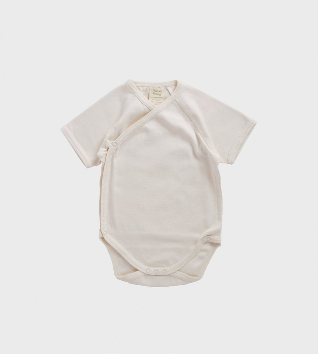 Nature Baby | Short Sleeve Kimono Bodysuit | Natural