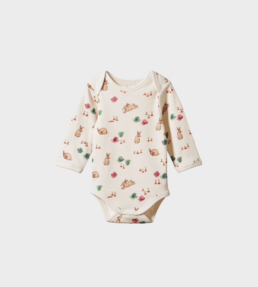 Nature Baby Long Sleeve Bodysuit Country Bunny Print