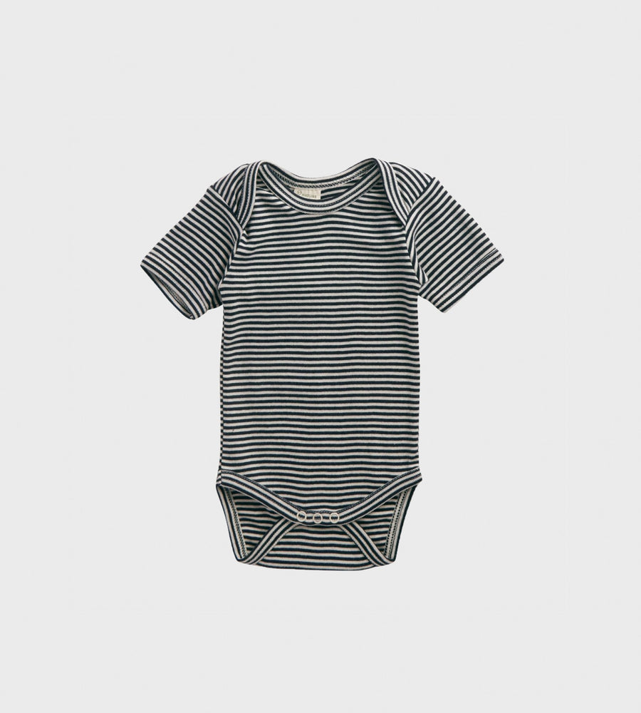Nature Baby | Short Sleeve Bodysuit | Navy Stripe
